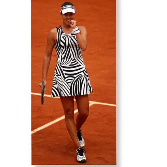 ADIDAS Y-3 Roland Garros On-Court Tennis Racerback Mini Sleeveless Dress - Picture 4 of 14